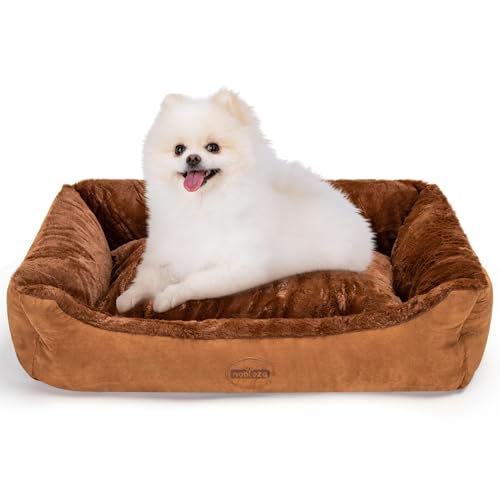 Nobleza Orthopädisches Hundebett Kleine Hunde, Hundekissen Flauschig und Weich, Hundekorb Waschbar Welpen, Hundesofa rutschfest, Hundecouch, Dunkelbraun, M, 75x50x20CM Nobleza Orthopädisches Hundebett Kleine Hunde, Hundekissen Flauschig und Weich, Hundekorb Waschbar Welpen, Hundesofa rutschfest, Hundecouch, Dunkelbraun, M, 75x50x20CM von Nobleza