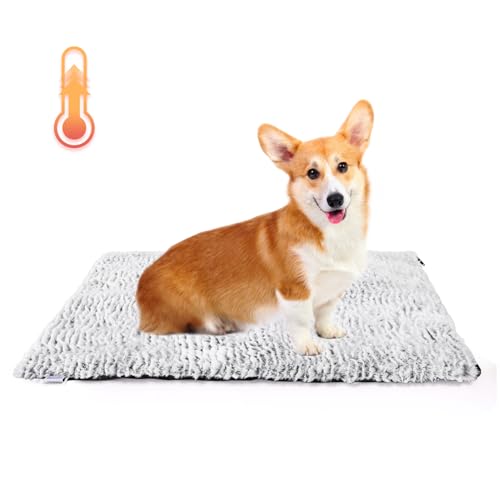 Nobleza Selbstheizende Decke für Hunde & Katzen, Wärmedecke Katze Ohne Strom Winter, Wärmematte Hund, Flauschig Waschbar, Thermodecke für Hunde Outdoor, Geräuschlos rutschfest, 70x50cm von Nobleza