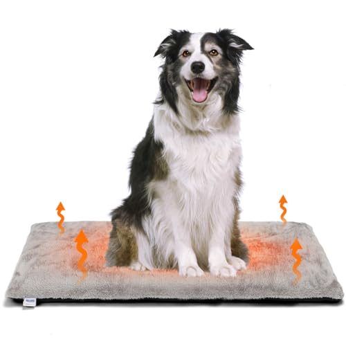 Nobleza Selbstheizende Hundematte für Hunde & Katzen, Haustiere Wärmematte Winter, Hundekissen für Hundebetten aus Verdicktem Memory-Schaumstoff, Mit Waschbarem, Weichem Plüschbezug, Grau, 91x58x4 cm Nobleza Selbstheizende Hundematte für Hunde & Katzen, Haustiere Wärmematte Winter, Hundekissen für Hundebetten aus Verdicktem Memory-Schaumstoff, Mit Waschbarem, Weichem Plüschbezug, Grau, 91x58x4 cm von Nobleza