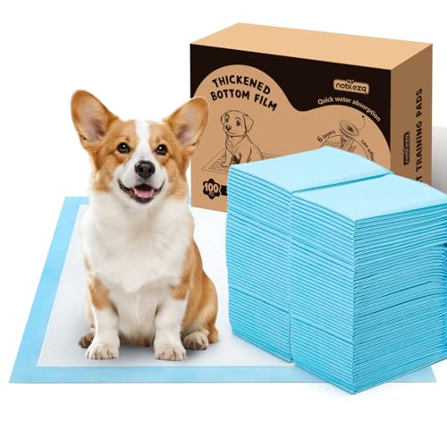 Nobleza Trainingspads für Hunde und Welpen, 60x60cm PIPI Matten für Hunde, 50 Stück Saugfähige Wickelunterlage Einweg und Inkontinenzunterlage Einweg mit 5-Lagiges Design von Nobleza