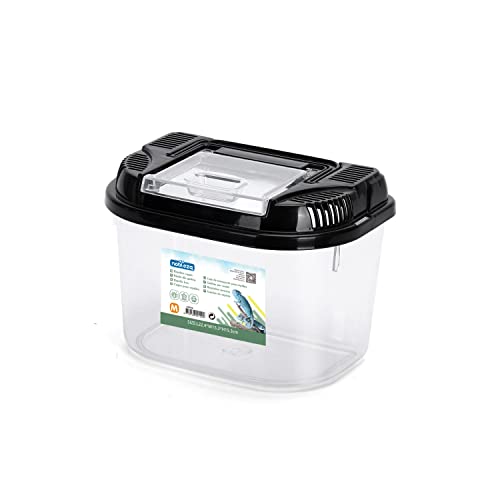 Nobleza Terrarium für Reptilien und Amphibien, Zuchtbox aus Kunststoff, transparent, Faunarium für Schildkröten, Eidechse, Gecko, Spinne, Chamäleon, Grillen, Skorpion, Größe S: L 22,4 x B 15,3 x H von Nobleza