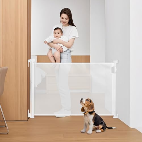 Nobleza - Treppenschutzgitter Türschutzgitter Ausziehbar 0-180CM, Ausziehbares Baby Schutzgitter, für Kinder,Katzen und Hunde,Geeignet für Innen Außenbereich, Weiß Nobleza - Treppenschutzgitter Türschutzgitter Ausziehbar 0-180CM, Ausziehbares Baby Schutzgitter, für Kinder,Katzen und Hunde,Geeignet für Innen Außenbereich, Weiß von Nobleza