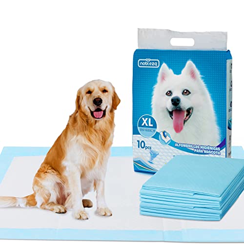 Nobleza -Ultra saugfähige Hunde Trainingsunterlagen Welpenunterlage Welpen Toilettenmatte, 90 * 80cm, Packung mit 10 Stück von Nobleza