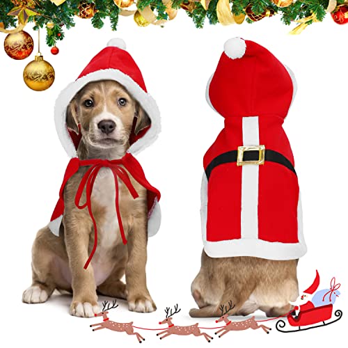 Nobleza Weihnachtskostüm Katze， Hunde Weihnachts kostüm， Weihnachten Haustier Kleidung， Santa Anzug mit Claus Kappe und Santa Hut von Nobleza