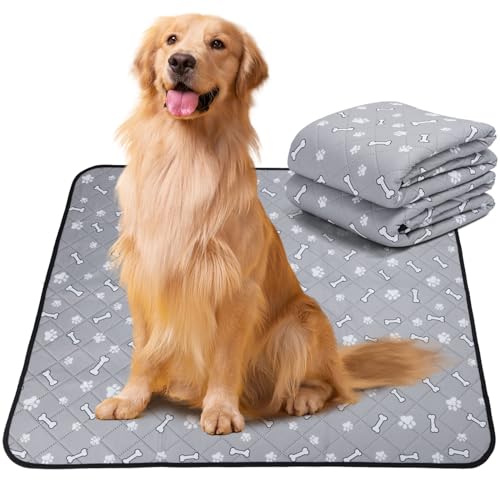 Nobleza Wiederverwendbare Welpenunterlagen, 2er Set Waschbar Haustier-Urinunterlage, 150 x 120 cm Schnell Absorbierend Trainingsunterlagen für Welpen, Alte, oder inkontinente Hunde, rutschfest Nobleza Wiederverwendbare Welpenunterlagen, 2er Set Waschbar Haustier-Urinunterlage, 150 x 120 cm Schnell Absorbierend Trainingsunterlagen für Welpen, Alte, oder inkontinente Hunde, rutschfest von Nobleza