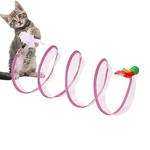 Katzentunnelspielzeug - Katzentunnel, röhrenförmiges Katzenspielzeug,Erweiterbarer Katzenzelt-Tunnel, gerades Kanalrohr-Spielzeug für Hunde, Kaninchen, kleine Haustiere, Meerschweinchen, Nocapam von Nocapam