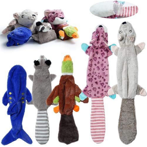 Nocciola 2-in-1 Füllfreie Quietsch-Hundespielzeuge mit Weichem und Unzerstörbarem Stoff, Haltet Wasserflaschen, 2 Extra-Lange & 3 Regulierbare, Interaktive Hundespielzeuge für Kleine bis Große Hunde von Nocciola