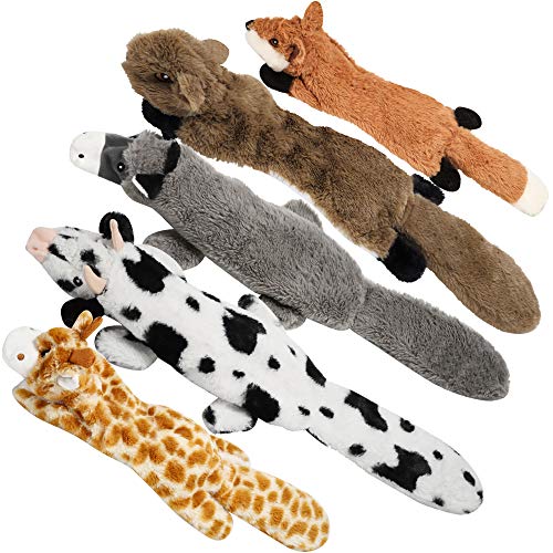 Nocciola Crinkle Hundespielzeug Quietschspielzeug mit doppelschichtigem verstärktem Stoff, langlebiges Hundespielzeug, Keine Füllung Plüsch-Hundespielzeug Set für kleine bis große Hunde von Nocciola
