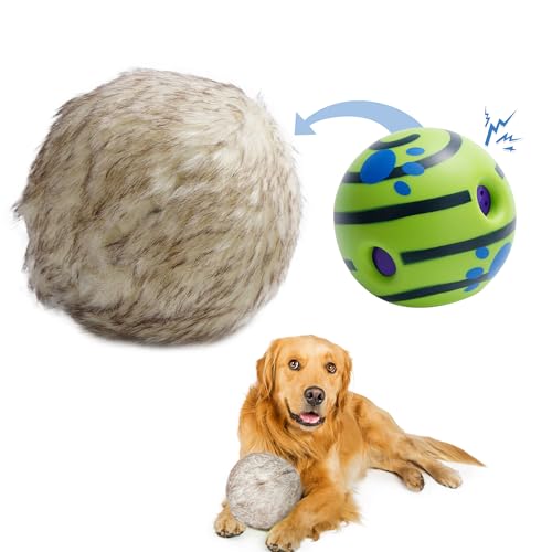 Nocciola Kichernball, interaktives Hundespielzeug für kleine, mittelgroße und große Hunde, lustiges Kichern, wenn gerollt oder geschüttelt (L) von Nocciola
