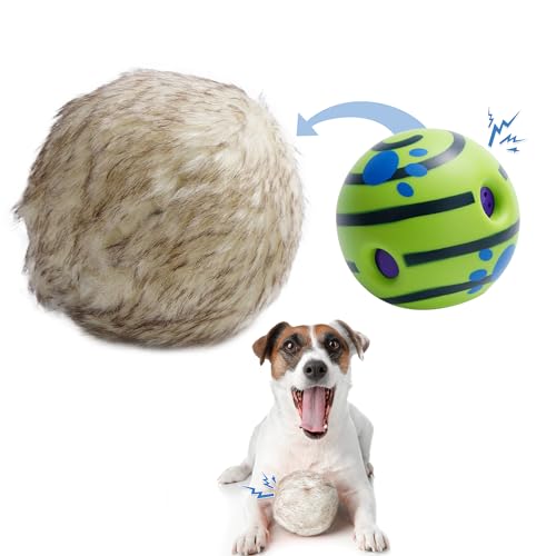 Nocciola Kichernball, interaktives Hundespielzeug für kleine, mittelgroße und große Hunde, lustiges Kichern, wenn gerollt oder geschüttelt (M) von Nocciola