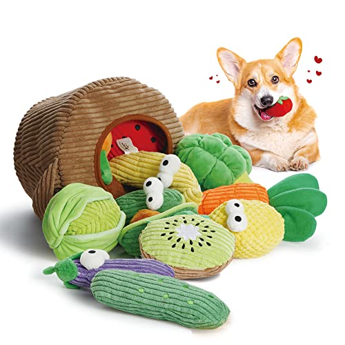 Nocciola Quietschspielzeug für Hunde mit Korb, kleines Hundespielzeug für Aggressive Kauer, Versteckspielzeug für kleine und mittelgroße Hunde, interaktives Welpen-Hundespielzeug für Langeweile, 15 Nocciola Quietschspielzeug für Hunde mit Korb, kleines Hundespielzeug für Aggressive Kauer, Versteckspielzeug für kleine und mittelgroße Hunde, interaktives Welpen-Hundespielzeug für Langeweile, 15 von Nocciola