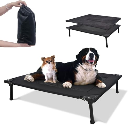 Nockovi Erhöhtes Hundebett, faltbar, erhöhter Rahmen mit abnehmbarem Kissen, tragbar, wasserdicht, für mittelgroße und große Hunde, für drinnen und draußen, Camping, Reisen Nockovi Erhöhtes Hundebett, faltbar, erhöhter Rahmen mit abnehmbarem Kissen, tragbar, wasserdicht, für mittelgroße und große Hunde, für drinnen und draußen, Camping, Reisen von Nockovi