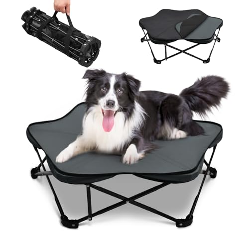 Nockovi Sechseckiges erhöhtes Hundebett, faltbar, erhöhter Rahmen mit abnehmbarem Kissen, tragbar, wasserdicht, für mittelgroße und kleine Hunde, für drinnen und draußen, Camping, Reisen Nockovi Sechseckiges erhöhtes Hundebett, faltbar, erhöhter Rahmen mit abnehmbarem Kissen, tragbar, wasserdicht, für mittelgroße und kleine Hunde, für drinnen und draußen, Camping, Reisen von Nockovi