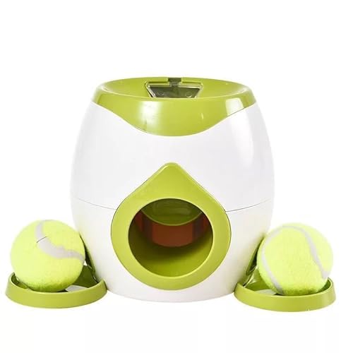 Interaktives Hundespielzeug – Belohnungsmaschine mit Tennisball für Langeweile und Spielspaß – perfekt für Hunde, Haustiere und pelzige Freunde (grün) von NogrAx