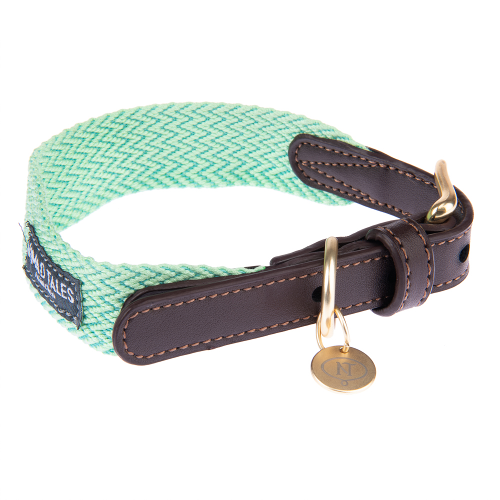 Nomad Tales Bloom Halsband, mint - Größe M: 40 - 46 cm Halsumfang, 32 mm breit Nomad Tales Bloom Halsband, mint - Größe M: 40 - 46 cm Halsumfang, 32 mm breit von Nomad Tales