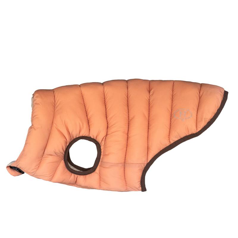 Nomad Tales Bloom Hundemantel Puffer, orange/beige - ca. 40 cm Rückenlänge von Nomad Tales