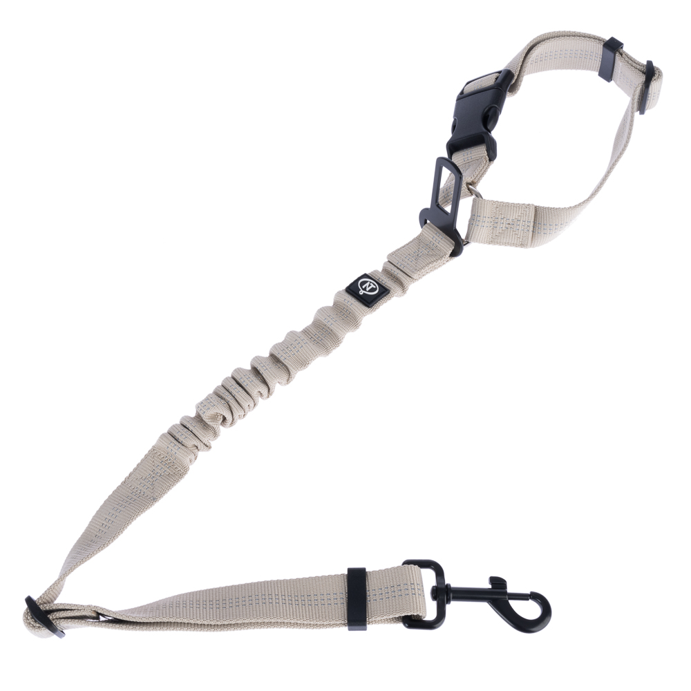 Nomad Tales Calma Autogurt für Hunde - 58 - 75 cm lang, 25 mm breit (stein) von Nomad Tales