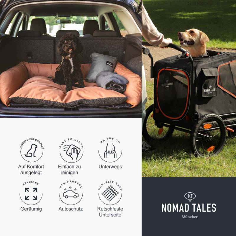 Nomad Tales Doppel-Autositz Calma - L 118 x B 60 x H 40/28 cm von Nomad Tales