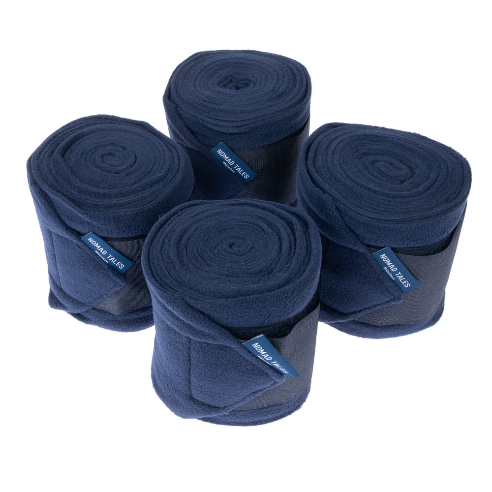 Nomad Tales Pferdebandagen aus Fleece, marineblau - Full (4er Set) von Nomad Tales
