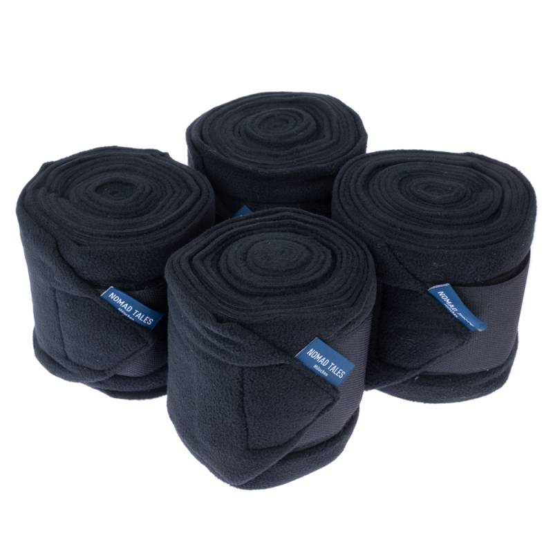 Nomad Tales Pferdebandagen aus Fleece, schwarz - Pony (4er Set) von Nomad Tales