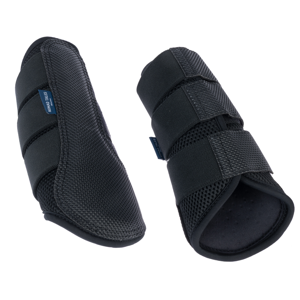 Nomad Tales Set Gamaschen & Hufglocken, schwarz - Gamaschen, Größe XL (2er Set) von Nomad Tales