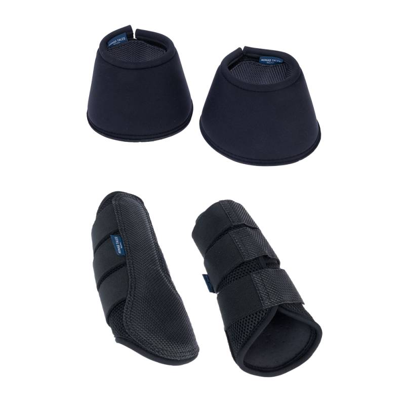 Nomad Tales Set Gamaschen & Hufglocken, schwarz - Sparset: Gamaschen & Hufglocken, Größe XL von Nomad Tales