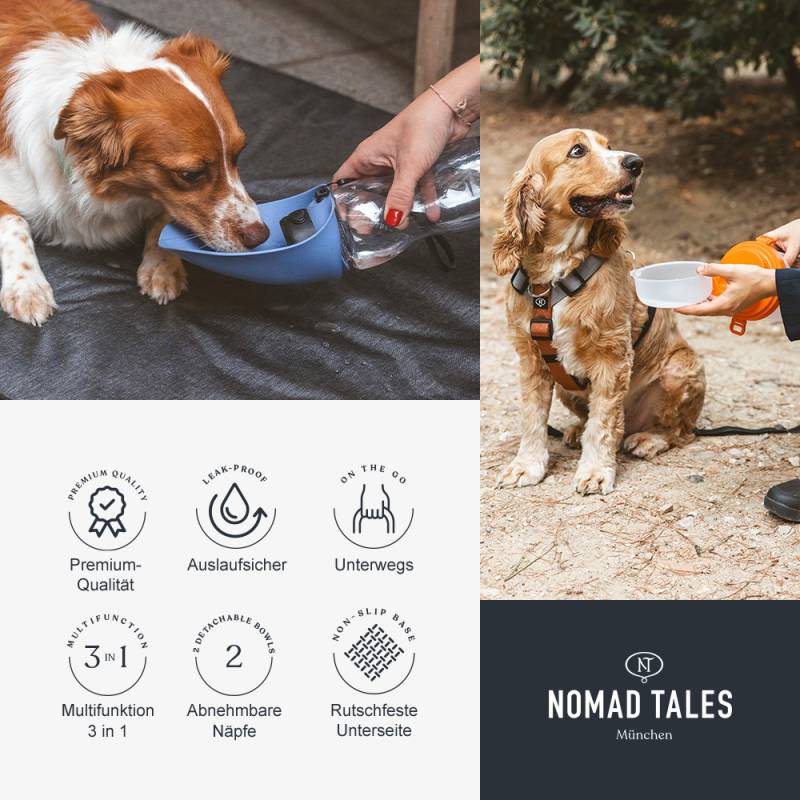 Nomad Tales Spirit 3-in-1 Reiseflasche aus Edelstahl - 800 ml + 2 x 200 ml Reisenapf Nomad Tales Spirit 3-in-1 Reiseflasche aus Edelstahl - 800 ml + 2 x 200 ml Reisenapf von Nomad Tales