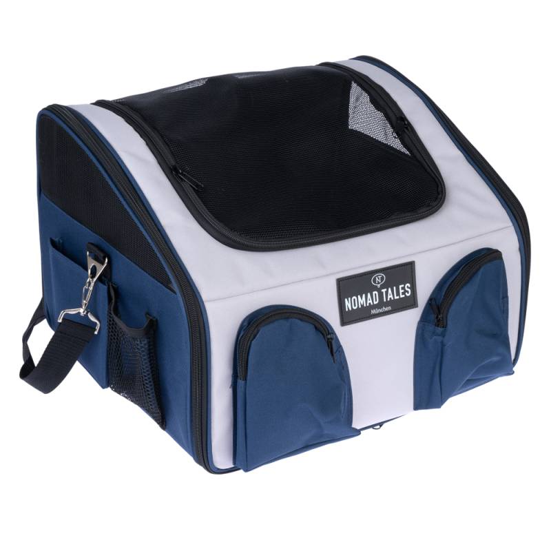 Nomad Tales Spirit Autositz für Hunde, grau/blau - ca. L 42 x B 36 x H 33 cm von Nomad Tales