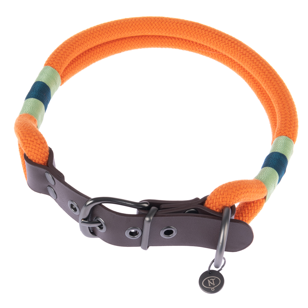 Nomad Tales Spirit Halsband, tangerine - Größe XL: 52 - 58 cm Halsumfang, 40 mm breit von Nomad Tales