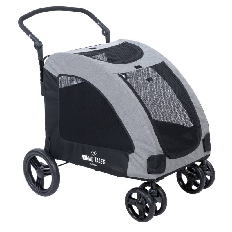 Nomad Tales Spirit Haustierbuggy, stone - L 95 x B 82 x H 120 cm, bis 40 kg von Nomad Tales