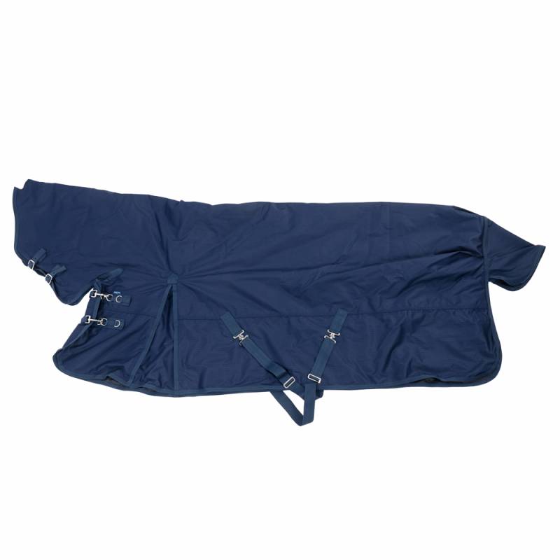 Nomad Tales Wasserdichte High-Neck Winterdecke, marineblau - Rückenlänge 145 cm von Nomad Tales