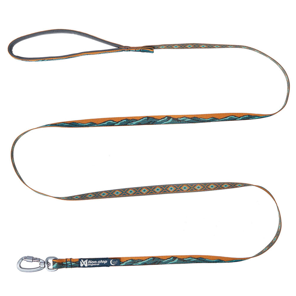 Non-stop dogwear® Führleine Trail Quest Leash Rachel Pohl Edition teal/oak, Breite: ca. 1,5 cm, Länge: ca. 2 m von Non-stop dogwear®