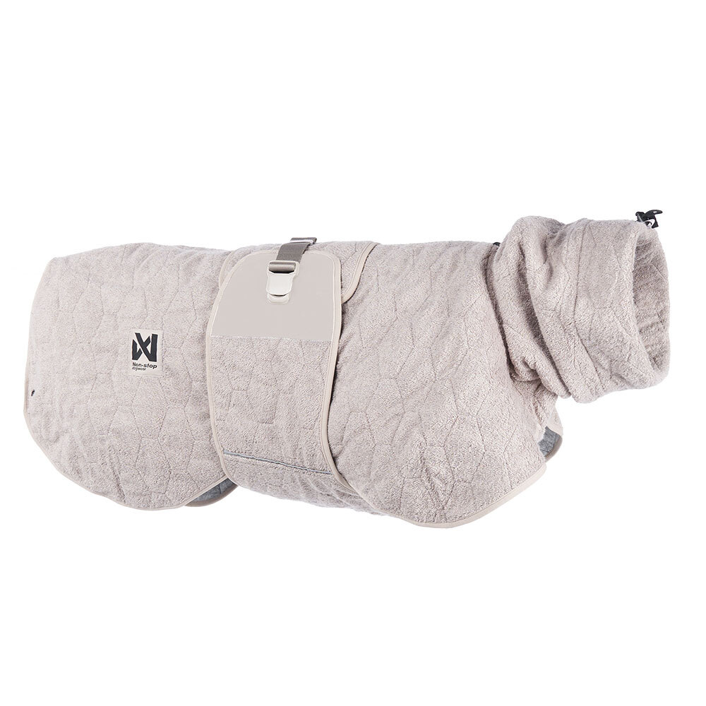 Non-stop dogwear® Hunde-Bademantel Drying Coat sand, Gr. 40, Rückenlänge: ca. 37 – 43 cm von Non-stop dogwear®