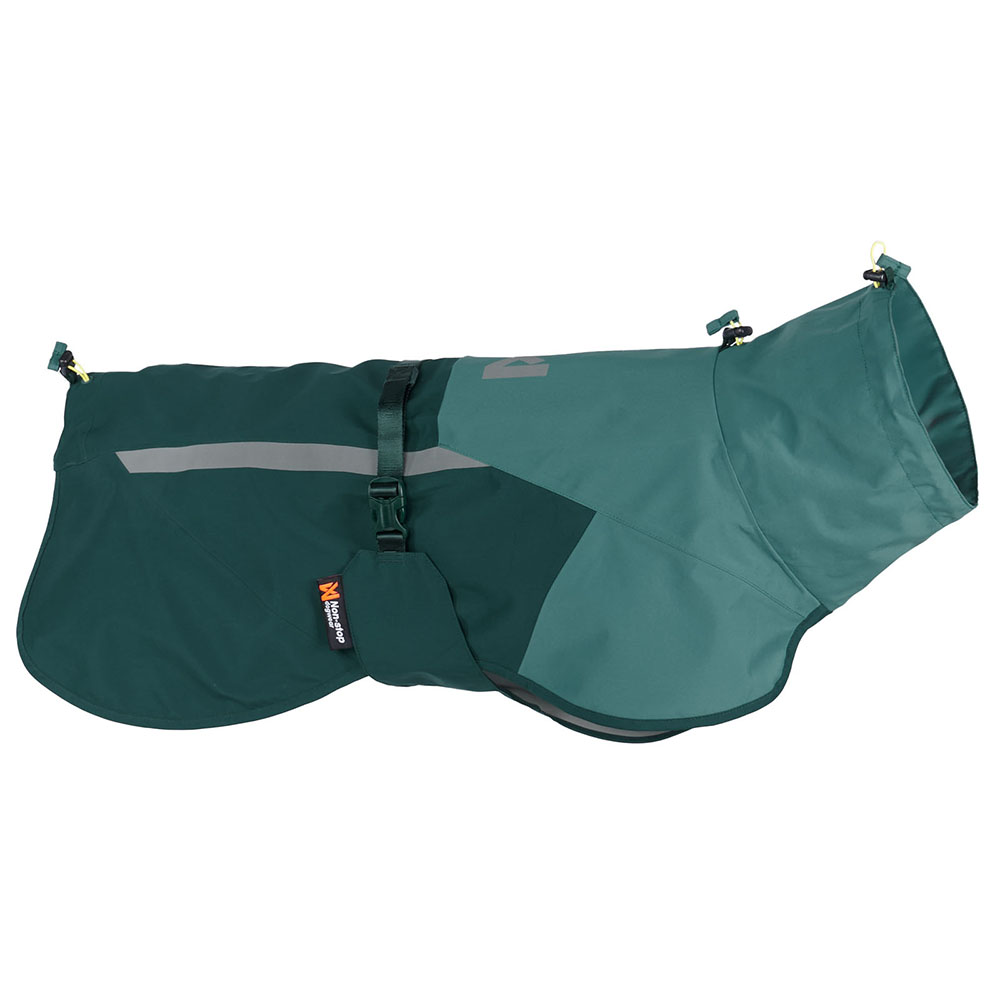Non-stop dogwear® Hunde-Regenmantel Fjord Raincoat 2.0 teal, Gr. 80, Rückenlänge: ca. 74 - 86 cm, Brustumfang: bis max. 98 cm von Non-stop dogwear®