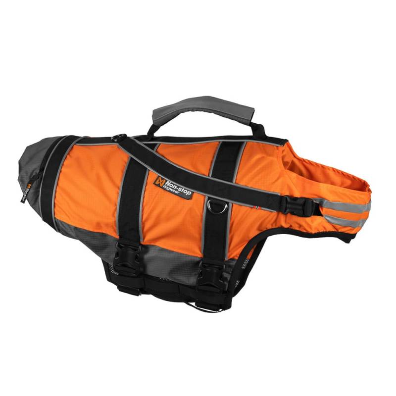 Non-stop dogwear® Hunde-Schwimmweste Safe Life Jacket orange, Rückenlänge: ca. 42 cm von Non-stop dogwear®