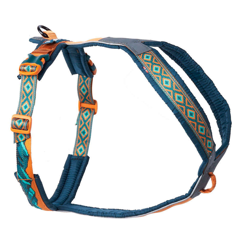 Non-stop dogwear® Hundegeschirr Line Harness 5.0 Rachel Pohl Edition teal/oak, Brustumfang: ca. 61 – 92 cm, Halsumfang: ca. 46 – 51 cm von Non-stop dogwear®