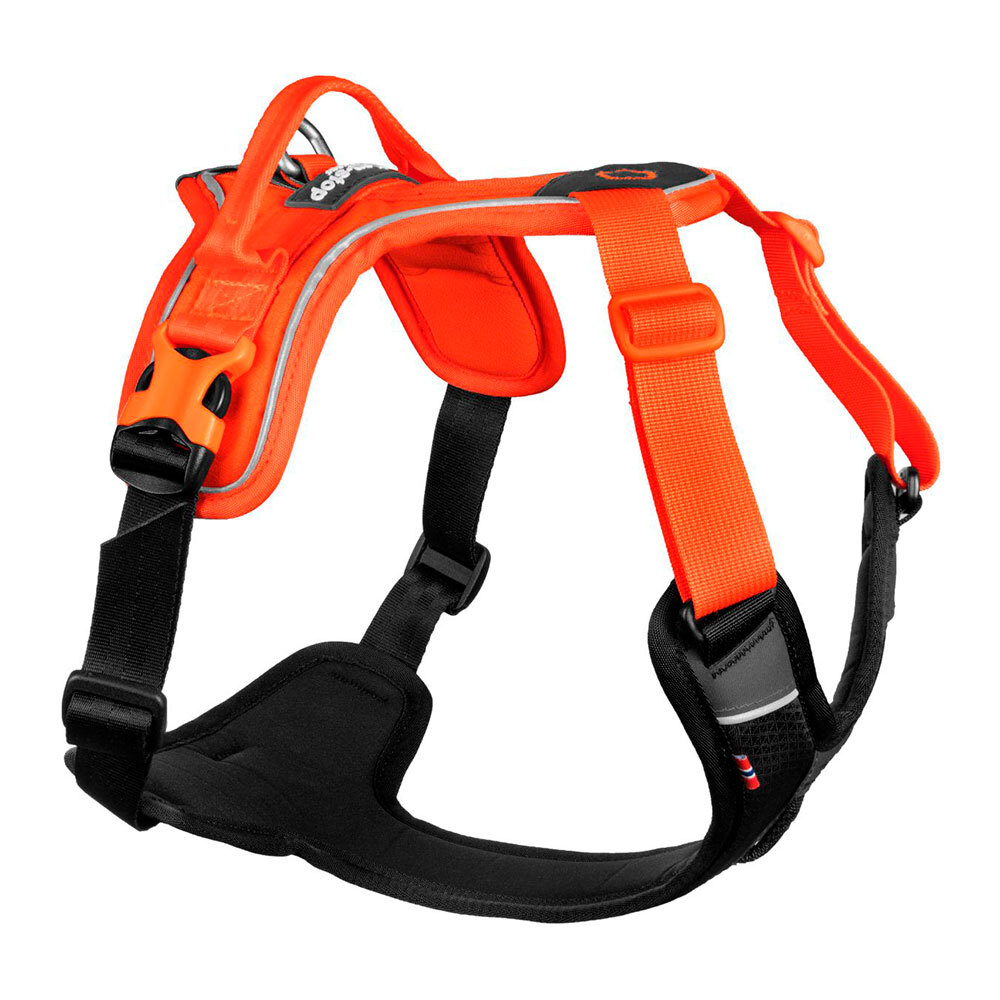 Non-stop dogwear® Hundegeschirr Ramble Harness black/orange, Gr. M, Brustumfang: ca. 58 – 90 cm, Halsumfang: ca. 43 – 60 cm von Non-stop dogwear®