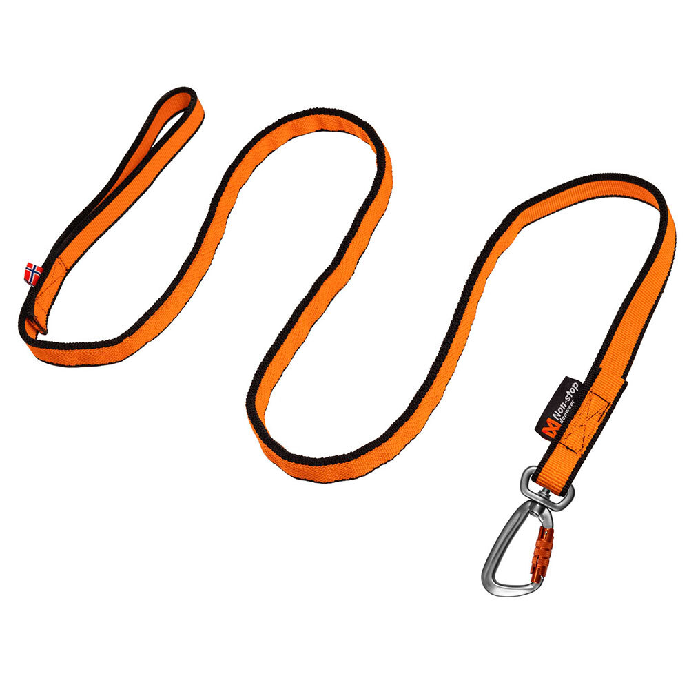 Non-stop dogwear® Hundeleine Bungee leash black/orange, Länge: ca. 1,15 – 2 m von Non-stop dogwear®