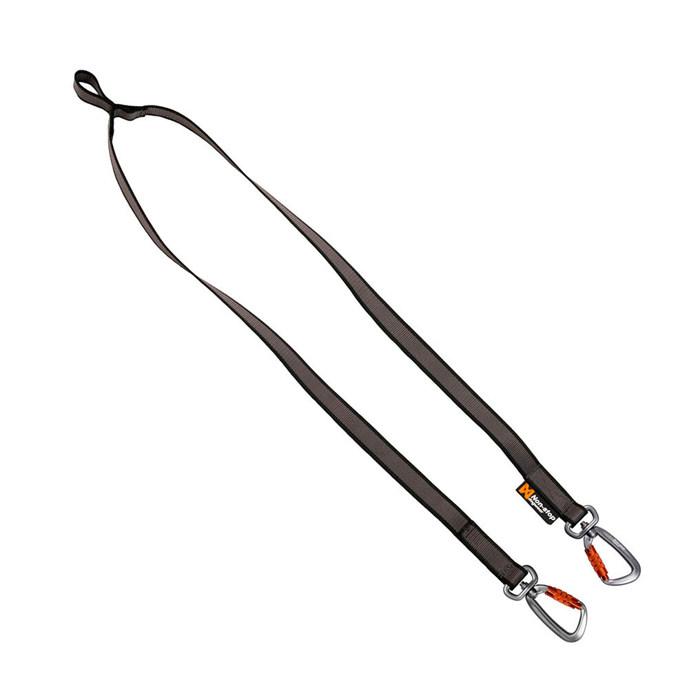 Non-stop dogwear® Koppelleine Touring double black/gray, Gr. 13mm, Breite: ca. 13 mm, Länge: ca. 50 cm von Non-stop dogwear®