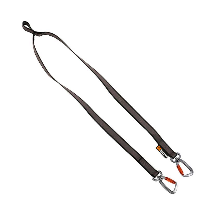 Non-stop dogwear® Koppelleine Touring double black/gray, Gr. 13mm, Breite: ca. 13 mm, Länge: ca. 50 cm von Non-stop dogwear®