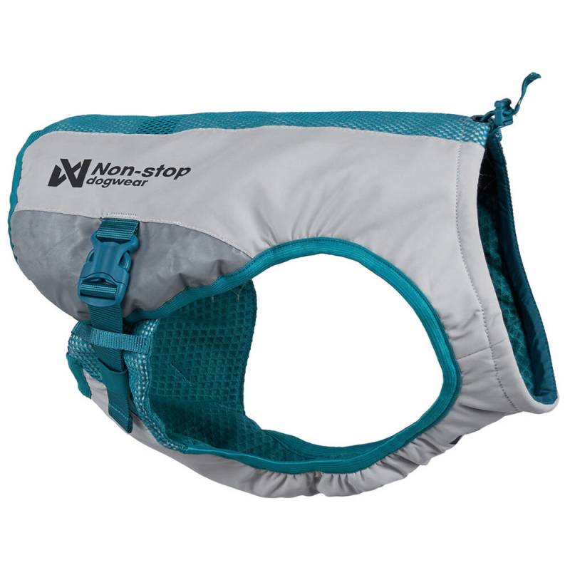 Non-stop dogwear® Kühlweste Cooling Vest light gray/teal, Gr. M, Brustumfang: ca. 58 – 84 cm, Halsumfang: ca. 43 – 60 cm von Non-stop dogwear®