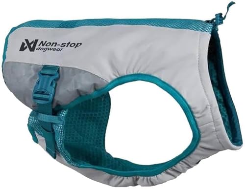 Non-Stop Dogwear Kühlweste für Hunde, Hellgrau/Blaugrün (M) von Non-stop dogwear