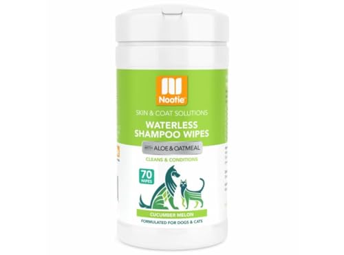 Nootie, Waterless Shampoo Wipes, For Dogs & Cats, Cucumber Melon, 70 Wipes von Nootie