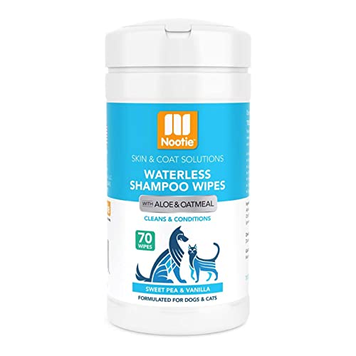 Nootie Wasserlose Shampoo-Tücher für Hunde und Katzen, langanhaltender Duft von süßer Erbse, Vanille, verkauft in über 10.000 Tierkliniken und Tiergeschäften weltweit, 70 Stück Nootie Wasserlose Shampoo-Tücher für Hunde und Katzen, langanhaltender Duft von süßer Erbse, Vanille, verkauft in über 10.000 Tierkliniken und Tiergeschäften weltweit, 70 Stück von Nootie