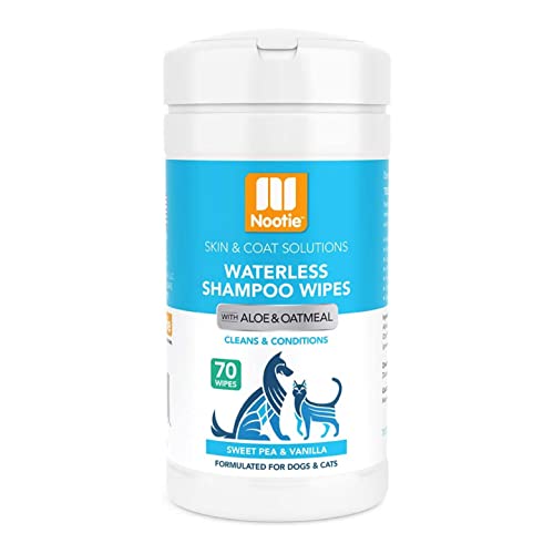 Nootie Wasserlose Shampoo-Tücher für Hunde und Katzen – langanhaltender Duft: Sweet PEA Vanille – verkauft in über 10.000 Tierkliniken und Tierhandlungen weltweit, 70 Stück von Nootie