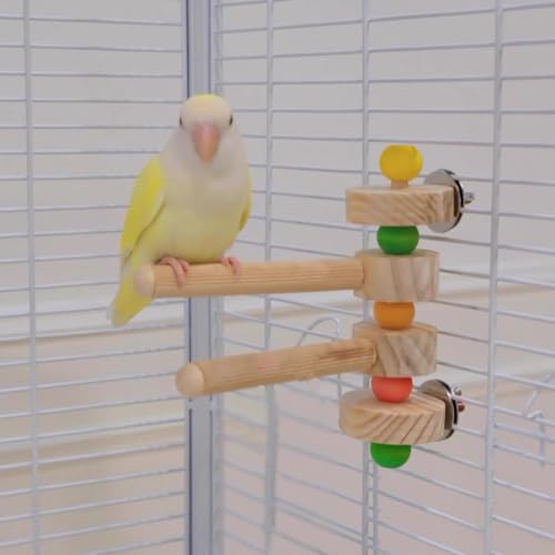 Vogelspielzeug aus Holz für Vogelkäfige mit 2 beweglichen Zweigen für Nymphensittiche, Lovebirds Sittiche, Wellensittiche, Übung, Training, Spielen Vogelspielzeug aus Holz für Vogelkäfige mit 2 beweglichen Zweigen für Nymphensittiche, Lovebirds Sittiche, Wellensittiche, Übung, Training, Spielen von Nopikku