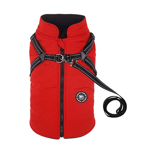 Norbi Haustier-Jacke, warm, für kleine Hunde, mit Leine, für Welpen, Winter, 2-in-1-Outfit, kaltes Wetter Norbi Haustier-Jacke, warm, für kleine Hunde, mit Leine, für Welpen, Winter, 2-in-1-Outfit, kaltes Wetter von Norbi