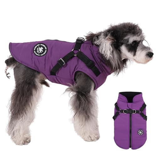 Norbi Hunde-Winterjacke mit integriertem Geschirr, verstellbare warme Mäntel für kleine bis große Hunde, perfekt für kaltes Wetter Norbi Hunde-Winterjacke mit integriertem Geschirr, verstellbare warme Mäntel für kleine bis große Hunde, perfekt für kaltes Wetter von Norbi