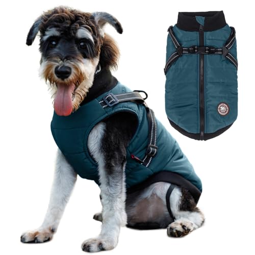 Norbi Pet Vest Harness Warm Vest Jacket Small Dog 2 in 1 Outfit Cold Weather Coat von Norbi