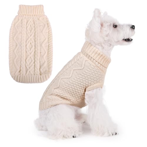 Norbi Pullover für kleine Hunde, Rollkragenpullover, Strickwaren, warm, weich und hochdehnbar, Haustierkleidung für Herbst und Winter Norbi Pullover für kleine Hunde, Rollkragenpullover, Strickwaren, warm, weich und hochdehnbar, Haustierkleidung für Herbst und Winter von Norbi